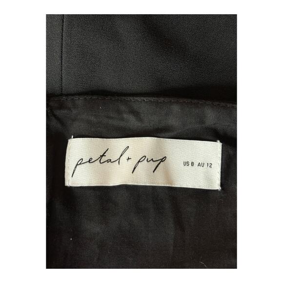 Petal & Pup Xiomar one shoulder midi dress black size 8 - Picture 6 of 9